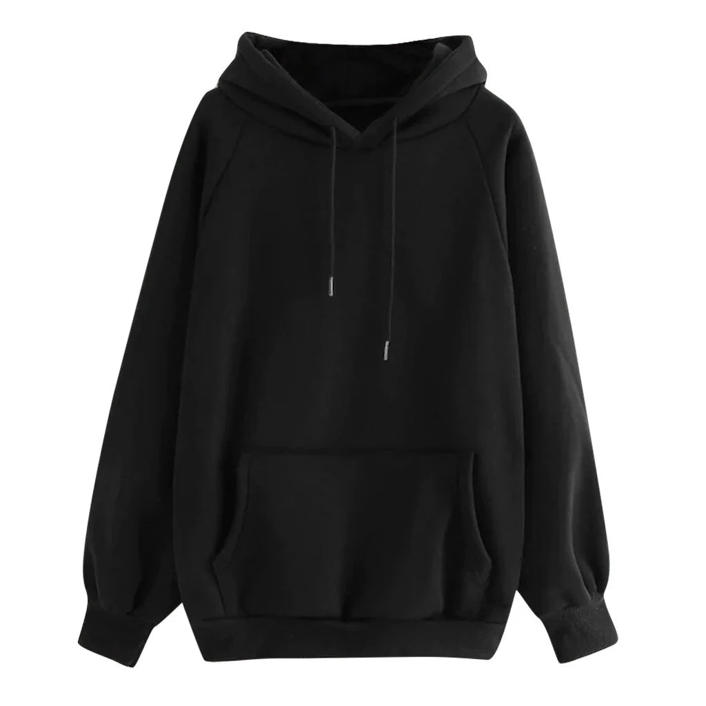 Women's Casual Solid Hoodie With Pockets