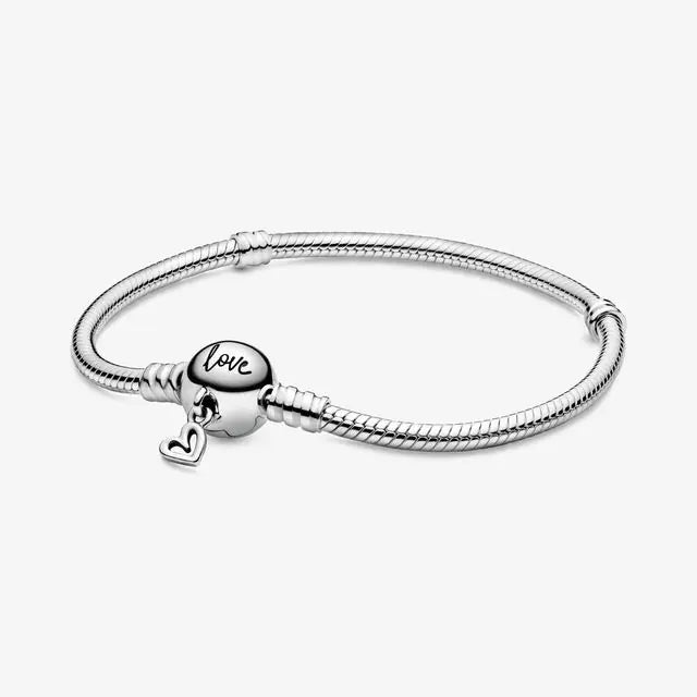 .925 Sterling Silver Charm Bead Bracelet